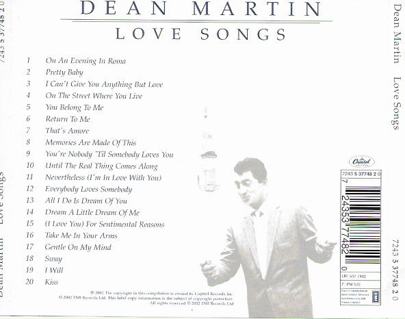 Dean Martin : Love Songs (CD, Comp)