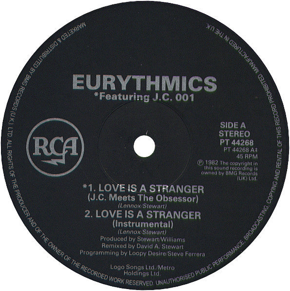Eurythmics : Love Is A Stranger (Remix) (12", Single)