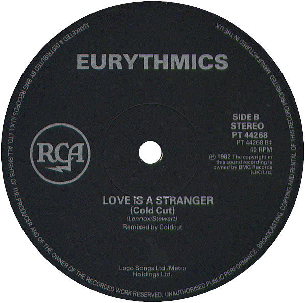 Eurythmics : Love Is A Stranger (Remix) (12", Single)