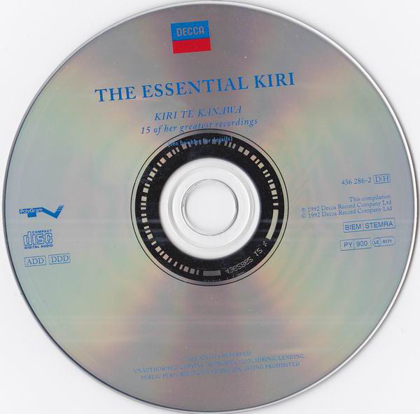 Kiri Te Kanawa : The Essential Kiri - 15 Of Her Greatest Recordings (CD, Comp)