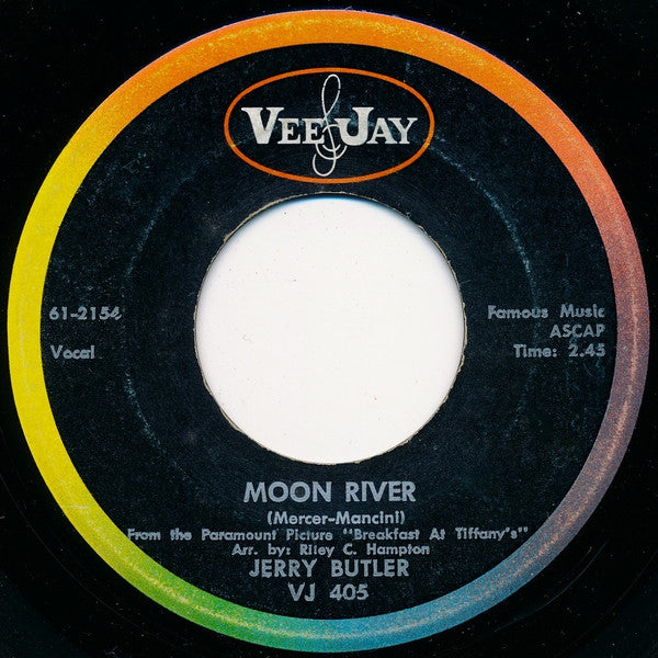 Jerry Butler : Moon River / Aware Of Love (7", Single)
