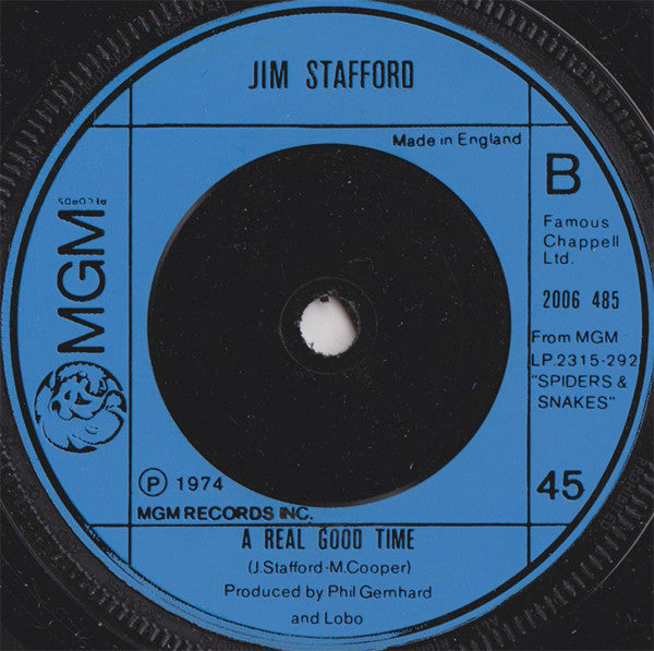 Jim Stafford : Your Bulldog Drinks Champagne / A Real Good Time (7", Single)