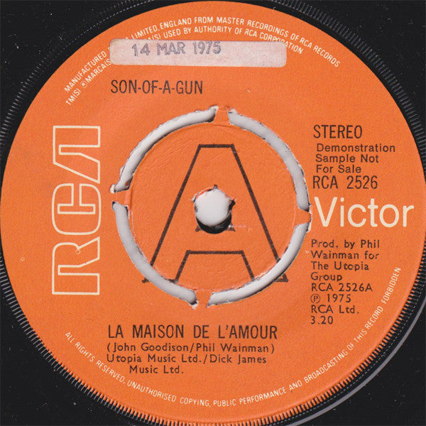 Son-Of-A-Gun : La Maison De L'Amour (7", Promo)
