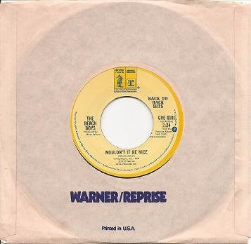 The Beach Boys : Wouldn't It Be Nice / Sloop John B (7", Single, Jac)