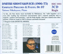 Dmitri Shostakovich, Tatiana Nikolayeva : 24 Preludes & Fugues, Op.87 (3xCD, RM + Box)