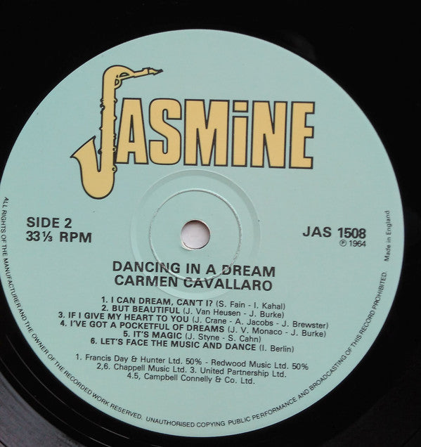 Carmen Cavallaro : Dancing In A Dream (LP, Album, RE)