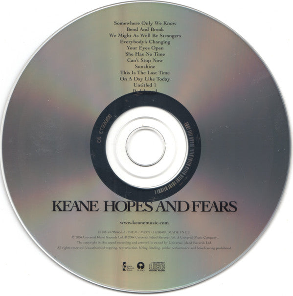 Keane : Hopes And Fears (CD, Album, S/Edition)