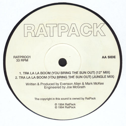 Ratpack : Tra La La Boom (You Bring The Sun Out) (12")
