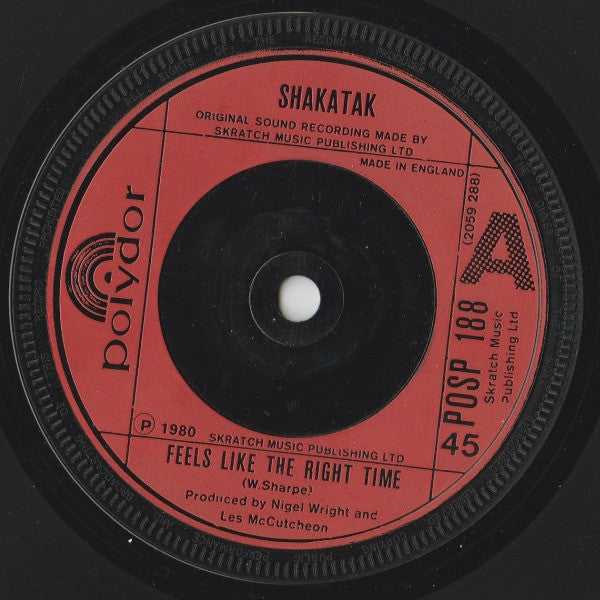 Shakatak : Feels Like The Right Time (7", Single, Red)