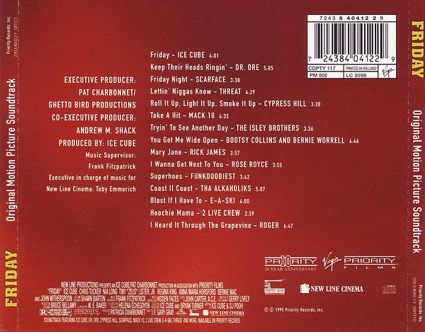 Various : Friday (Original Motion Picture Soundtrack) (CD, Comp)