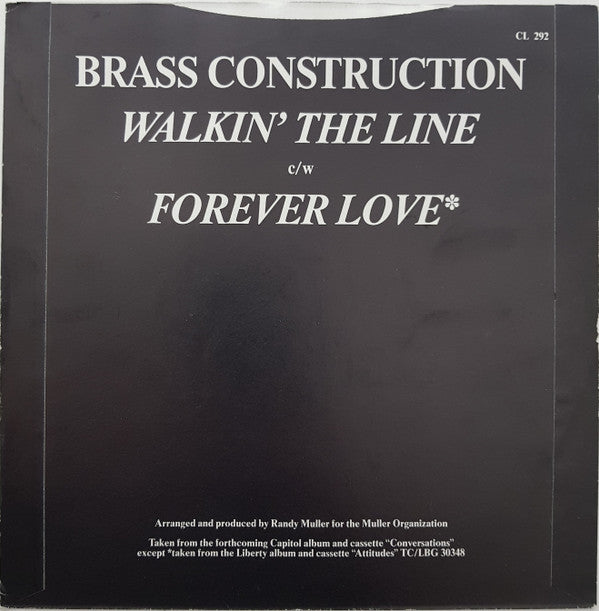 Brass Construction : Walkin' The Line (7", Single)