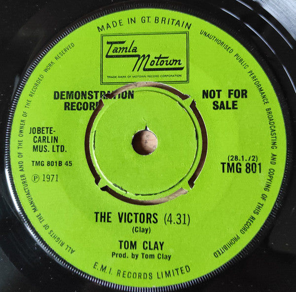Tom Clay : Tom Clay's "What The World Needs Now Is Love" (7", Single, Promo)