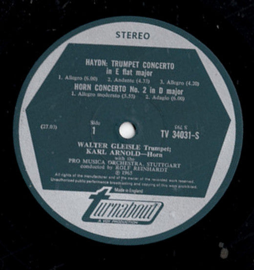 Haydn*, Rolf Reinhardt : Trumpet Concerto / Horn Concerto No. 2 / Oboe Concerto (LP, Album)
