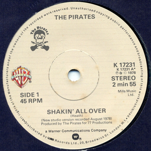 The Pirates (3) : Shakin' All Over (7", Single)