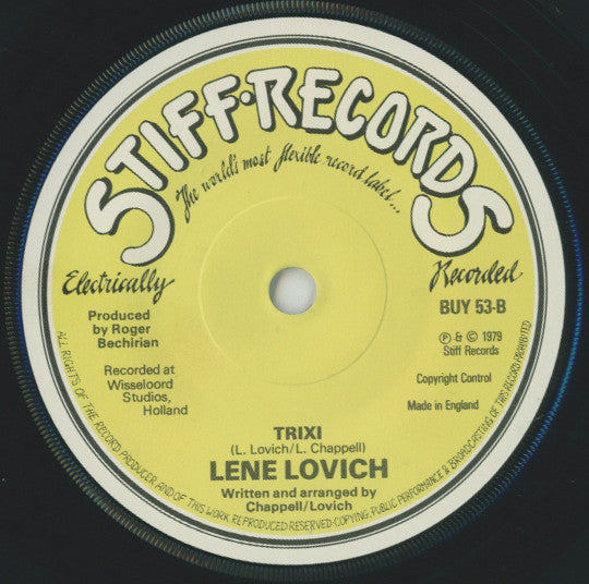 Lene Lovich : Bird Song (7", Single, Yel)