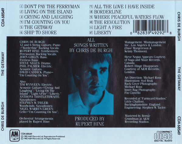 Chris de Burgh : The Getaway (CD, Album)