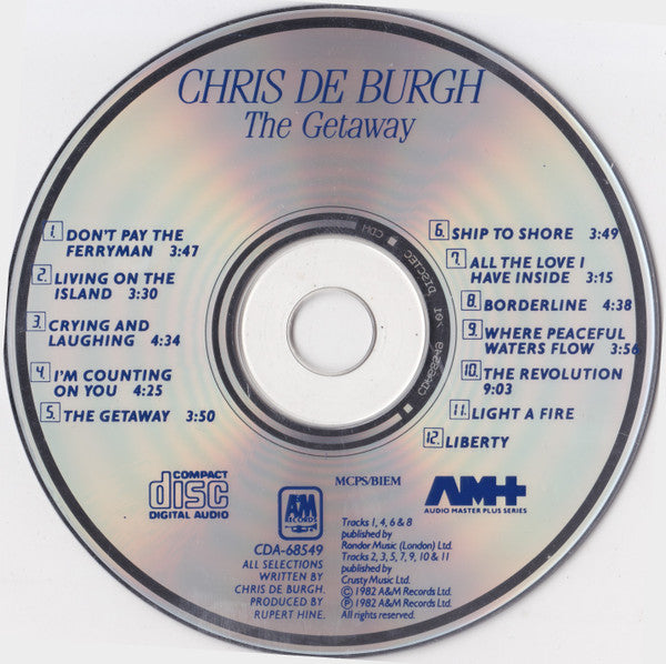 Chris de Burgh : The Getaway (CD, Album)