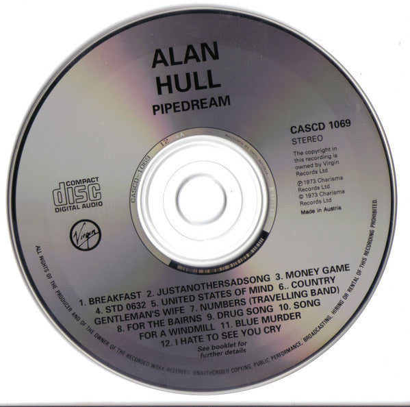 Alan Hull : Pipedream (CD, Album, RE)