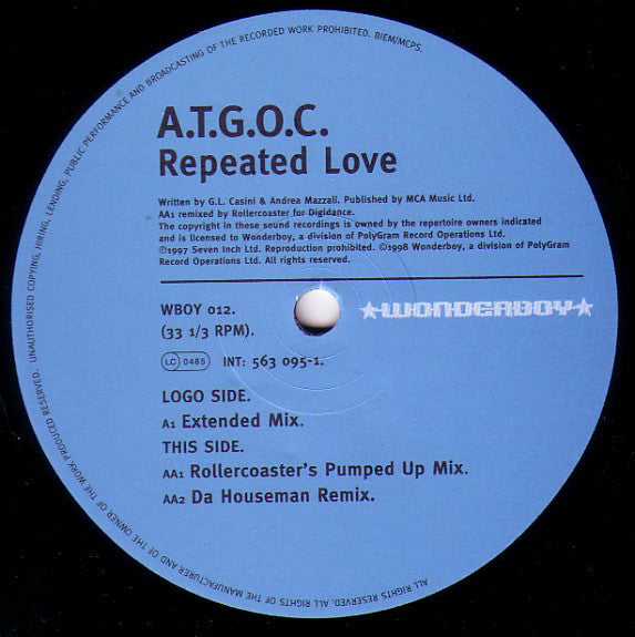 A.T.G.O.C. : Repeated Love (12", 1/2)