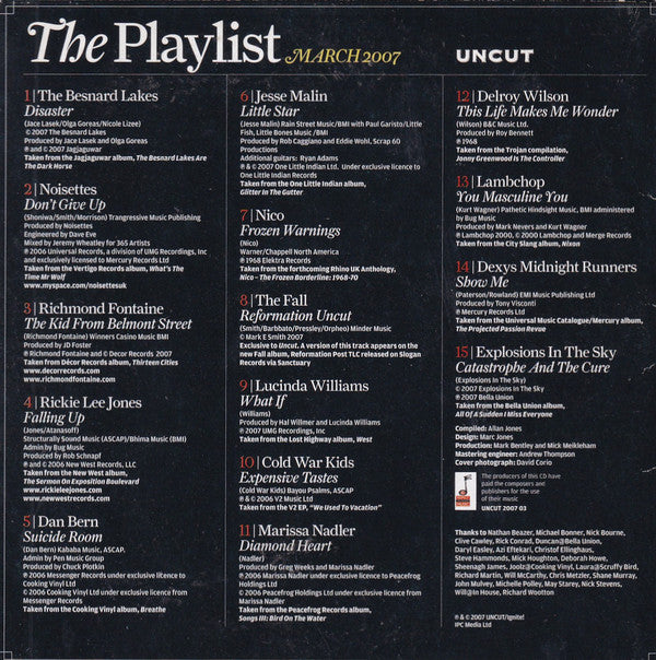 Various : The Playlist March 2007 (CD, Comp, Car)