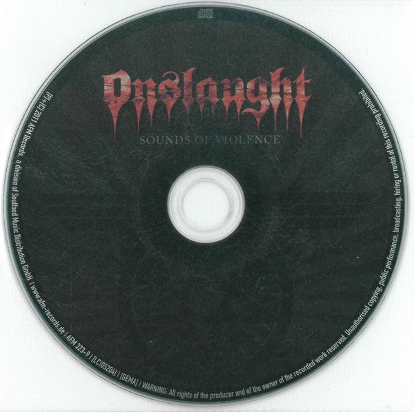 Onslaught (2) : Sounds Of Violence (CD, Album, Ltd, Dig)