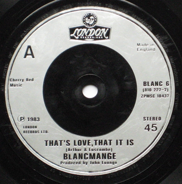 Blancmange : That's Love, That It Is (7", Single, Sil)