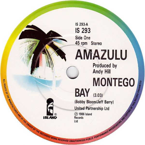 Amazulu : Montego Bay (7", Single, Por)