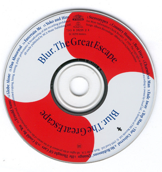 Blur : The Great Escape (CD, Album)