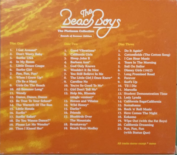 The Beach Boys : The Platinum Collection (Sounds Of Summer Edition) (3xCD, Comp, Car)