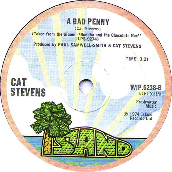 Cat Stevens : Two Fine People (7", Single, Sol)