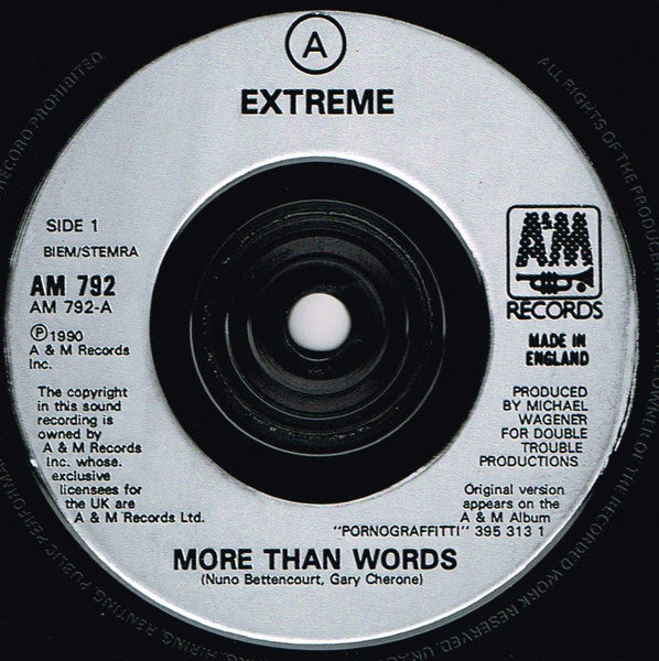 Extreme (2) : More Than Words (7", Single)