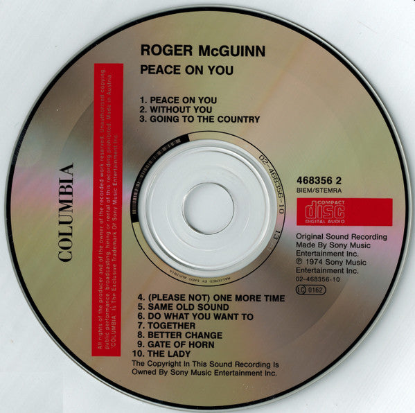 Roger McGuinn : Peace On You (CD, Album, RE)