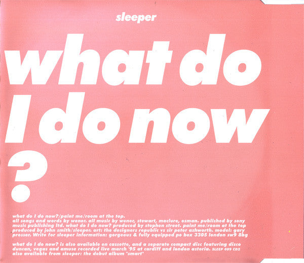 Sleeper (2) : What Do I Do Now? (CD, Single, CD1)