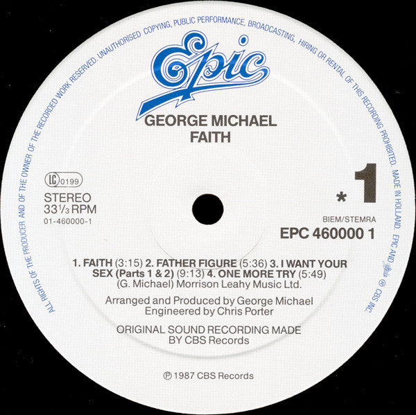 George Michael : Faith (LP, Album)