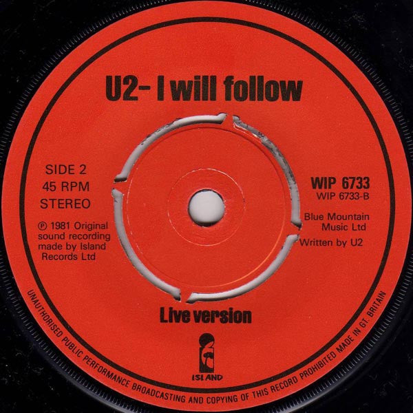 U2 : Gloria (7", Single)