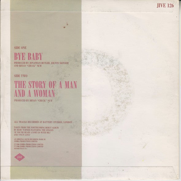 Ruby Turner : Bye Baby (7", Single)