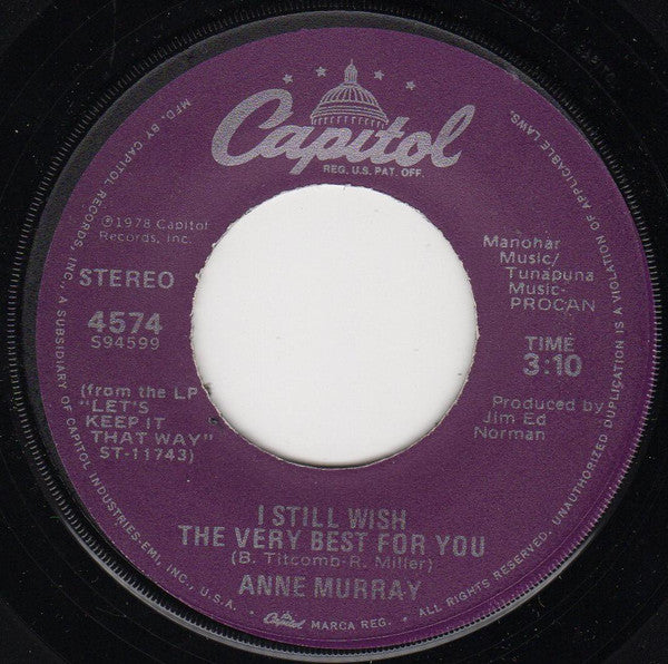 Anne Murray : You Needed Me  (7", Single, Jac)