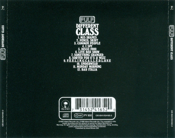 Pulp : Different Class (CD, Album, Sta)
