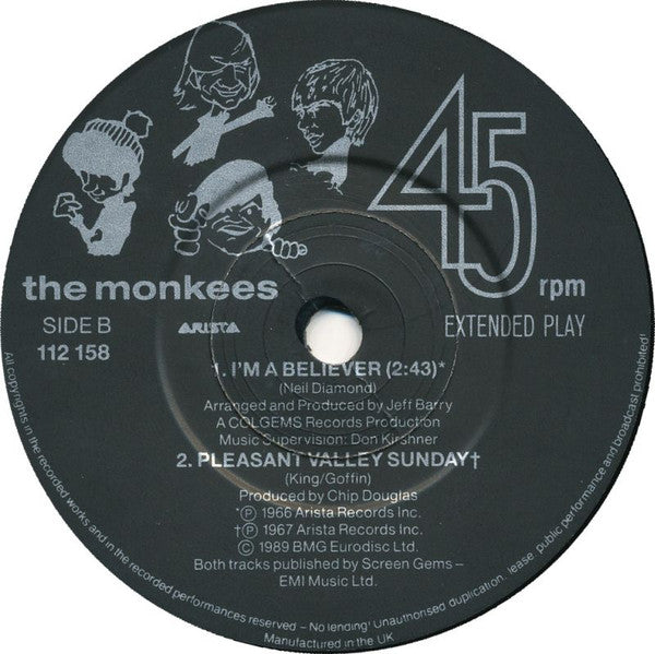 The Monkees : Last Train To Clarksville (7", EP)