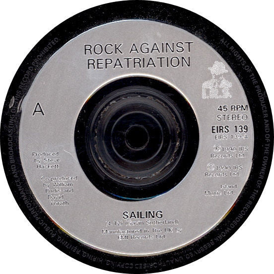 Rock Against Repatriation : Sailing (7", Single)