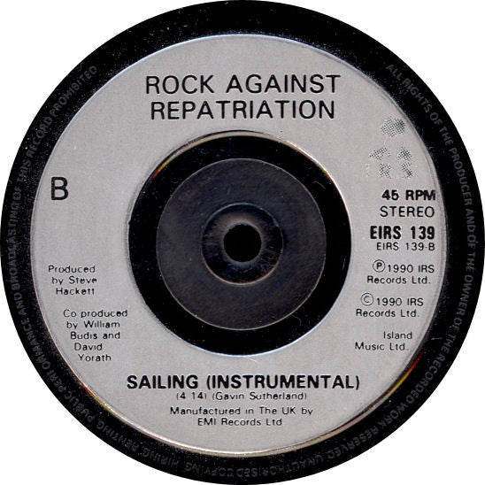Rock Against Repatriation : Sailing (7", Single)