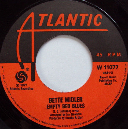 Bette Midler : Daybreak (Storybook Children) / Empty Bed Blues (7")