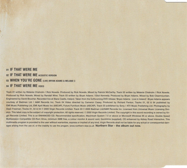 Melanie C : If That Were Me (CD, Single, Enh)