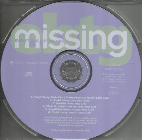 Everything But The Girl : Missing (CD, Single)