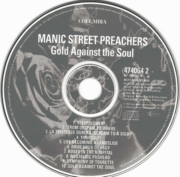 Manic Street Preachers : Gold Against The Soul (CD, Album, RE)