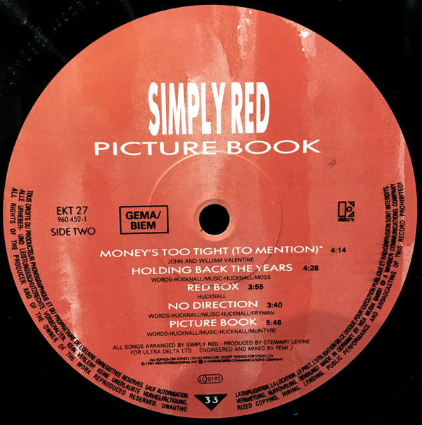 Simply Red : Picture Book (LP, Album)