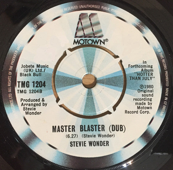 Stevie Wonder : Master Blaster (Jammin') (7", Single, Kno)