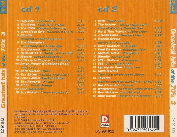 Various : Greatest Hits Of The 70's 3 (2xCD, Comp)