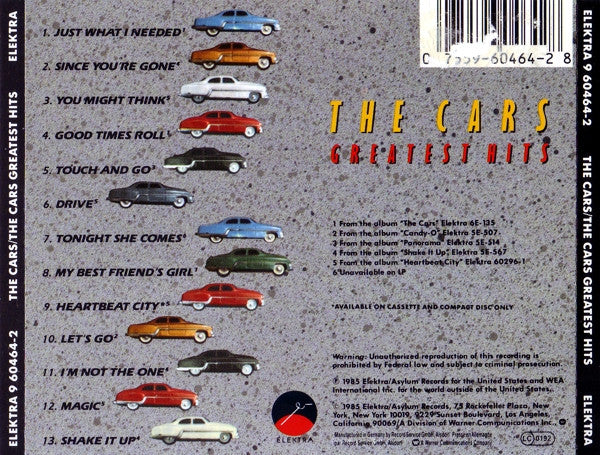 The Cars : The Cars Greatest Hits (CD, Comp)