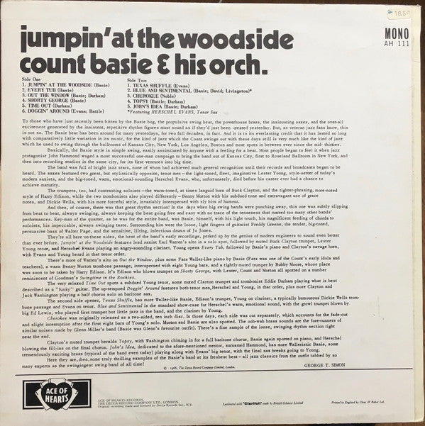 Count Basie Orchestra : Jumpin' At The Woodside (LP, Comp)